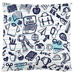 Hand-drawn-back-school-pattern Large Cushion Case (Two Sides) Front