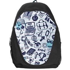 Hand-drawn-back-school-pattern Backpack Bag by Jancukart