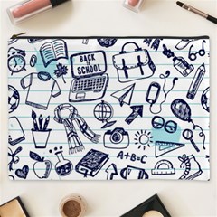 Hand-drawn-back-school-pattern Cosmetic Bag (xxxl)