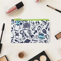 Hand-drawn-back-school-pattern Cosmetic Bag (xs)