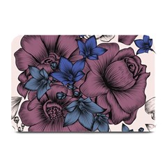 Floral-wallpaper-pattern-with-engraved-hand-drawn-flowers-vintage-style Plate Mats