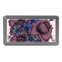 Floral-wallpaper-pattern-with-engraved-hand-drawn-flowers-vintage-style Memory Card Reader (mini)