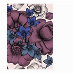 Floral-wallpaper-pattern-with-engraved-hand-drawn-flowers-vintage-style Large Garden Flag (Two Sides) Front