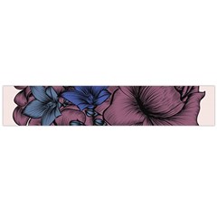 Floral-wallpaper-pattern-with-engraved-hand-drawn-flowers-vintage-style Large Flano Scarf 