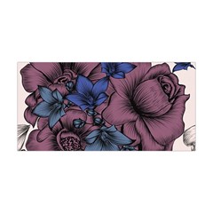 Floral-wallpaper-pattern-with-engraved-hand-drawn-flowers-vintage-style Yoga Headband