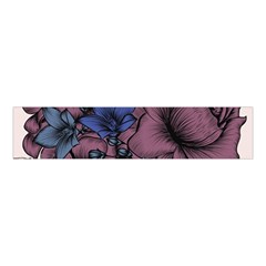 Floral-wallpaper-pattern-with-engraved-hand-drawn-flowers-vintage-style Velvet Scrunchie