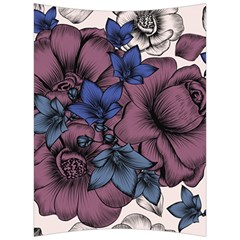 Floral-wallpaper-pattern-with-engraved-hand-drawn-flowers-vintage-style Back Support Cushion