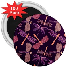 Dragonfly-pattern-design 3  Magnets (100 Pack) by Jancukart