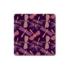 Dragonfly-pattern-design Square Magnet