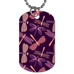 Dragonfly-pattern-design Dog Tag (one Side)