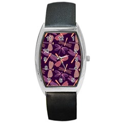 Dragonfly-pattern-design Barrel Style Metal Watch