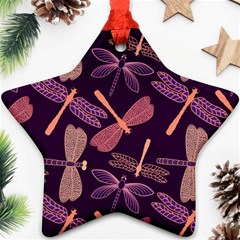 Dragonfly-pattern-design Star Ornament (two Sides)