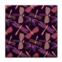 Dragonfly-pattern-design Face Towel by Jancukart