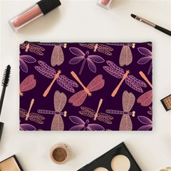 Dragonfly-pattern-design Cosmetic Bag (large)