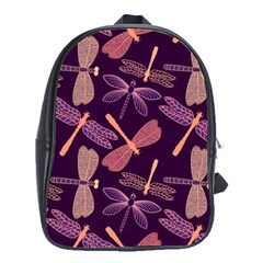 Dragonfly-pattern-design School Bag (large) by Jancukart