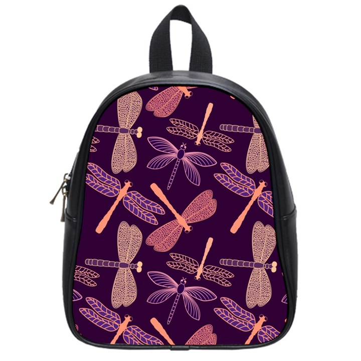 Dragonfly-pattern-design School Bag (Small)