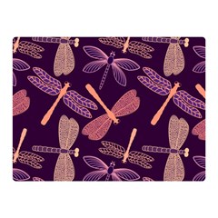 Dragonfly-pattern-design Double Sided Flano Blanket (mini) 