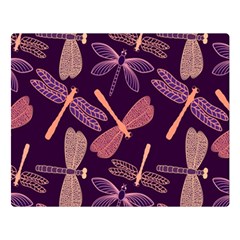 Dragonfly-pattern-design Double Sided Flano Blanket (large) 