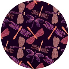 Dragonfly-pattern-design Uv Print Round Tile Coaster