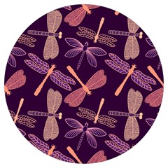 Dragonfly-pattern-design Round Trivet by Jancukart