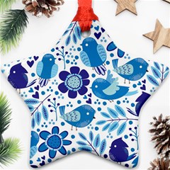 Pattern-with-birds Ornament (star)