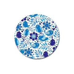 Pattern-with-birds Magnet 3  (round)