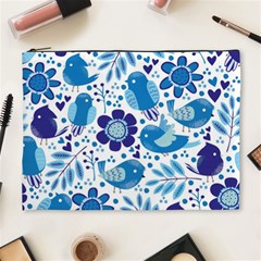 Pattern-with-birds Cosmetic Bag (xl) by Jancukart