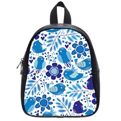 Pattern-with-birds School Bag (small)