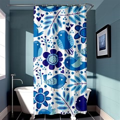 Pattern-with-birds Shower Curtain 36  X 72  (stall) 