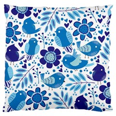 Pattern-with-birds Large Cushion Case (two Sides) by Jancukart