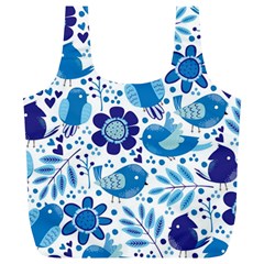 Pattern-with-birds Full Print Recycle Bag (xl) by Jancukart