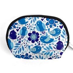 Pattern-with-birds Accessory Pouch (medium)