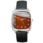 Bubble Beer Square Metal Watch Front