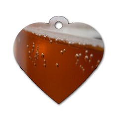 Bubble Beer Dog Tag Heart (one Side)