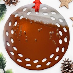 Bubble Beer Round Filigree Ornament (two Sides) by artworkshop