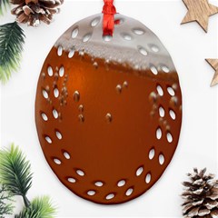 Bubble Beer Oval Filigree Ornament (two Sides)