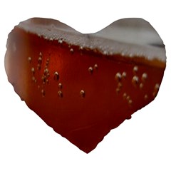 Bubble Beer Large 19  Premium Heart Shape Cushions