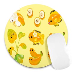 Banana Cichlid Round Mousepads by artworkshop