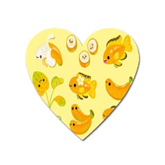 Banana Cichlid Heart Magnet by artworkshop