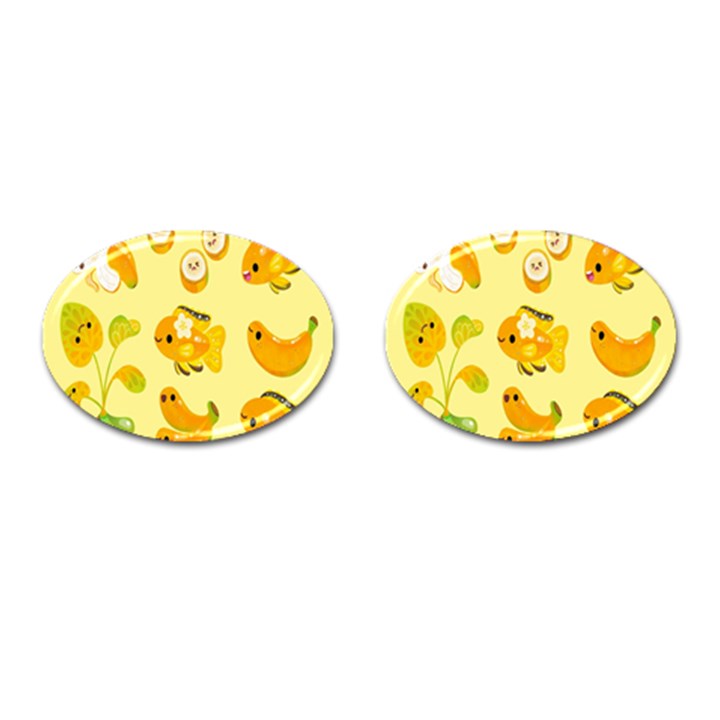 Banana Cichlid Cufflinks (Oval)