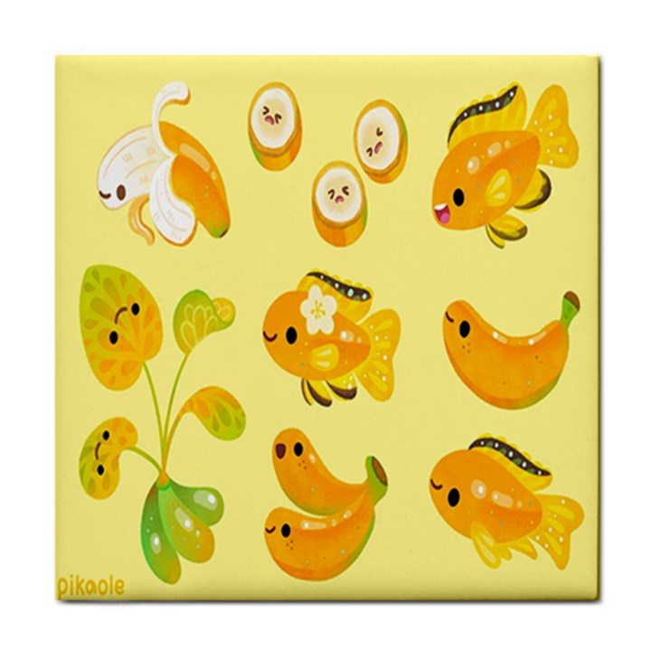 Banana Cichlid Tile Coaster