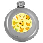 Banana Cichlid Round Hip Flask (5 oz) Front