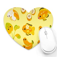 Banana Cichlid Heart Mousepads by artworkshop