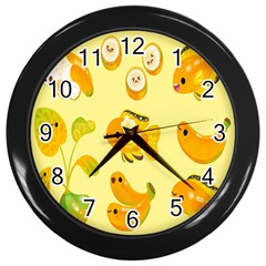 Banana Cichlid Wall Clock (black)