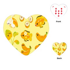 Banana Cichlid Playing Cards Single Design (heart)