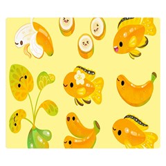 Banana Cichlid Double Sided Flano Blanket (small) 