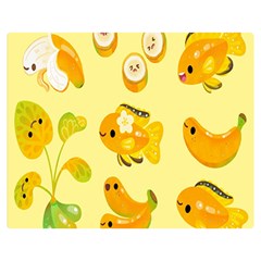 Banana Cichlid Double Sided Flano Blanket (medium)  by artworkshop