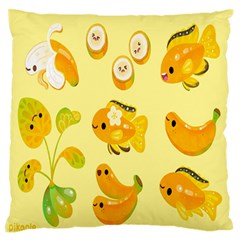 Banana Cichlid Large Flano Cushion Case (two Sides)