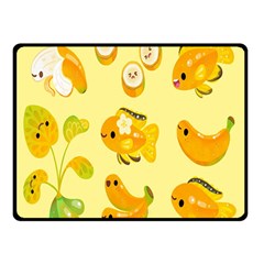 Banana Cichlid Double Sided Fleece Blanket (small)  by artworkshop