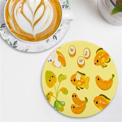 Banana Cichlid Uv Print Round Tile Coaster